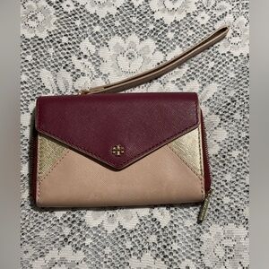 Tory Burch Robinson Colorblock Envelope Wristlet wallet